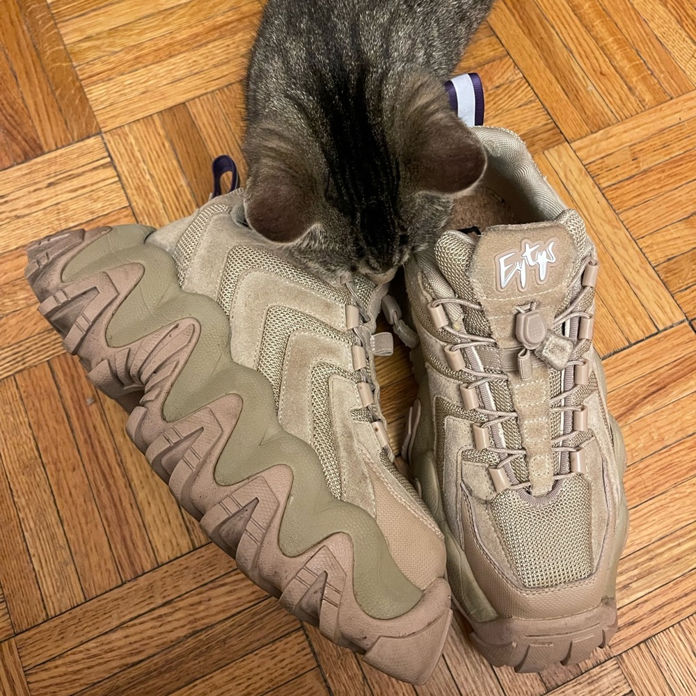 Eytys Tan/Khaki Halo Sneakers US 8